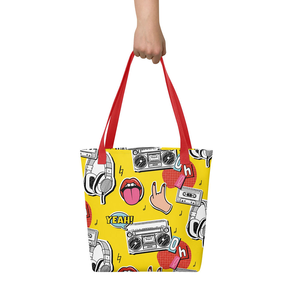 Thumbnail: Reusable Feel The Funk Tote Shopping Bag
