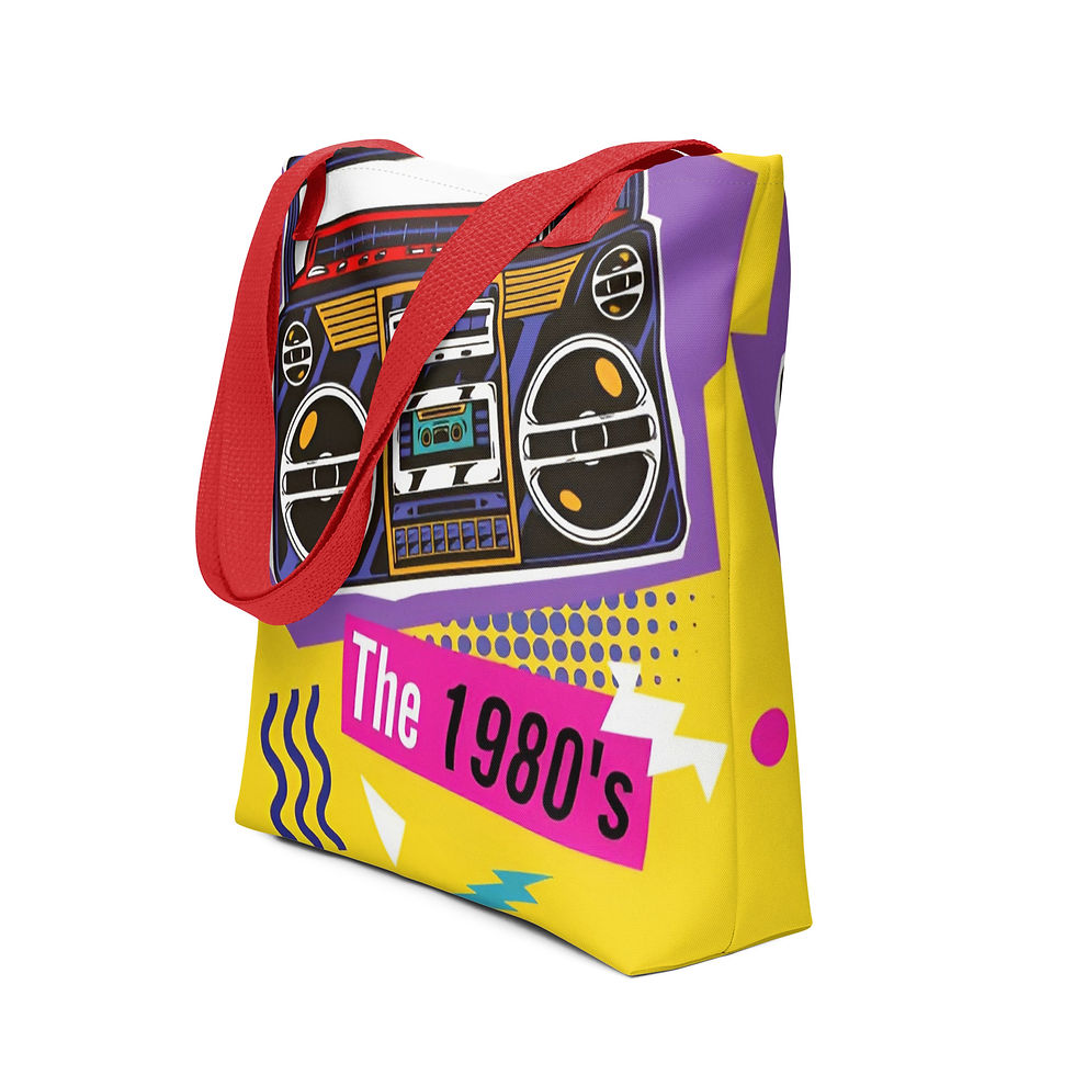 Thumbnail: Reusable Tote Shopping Bag 80s Retro