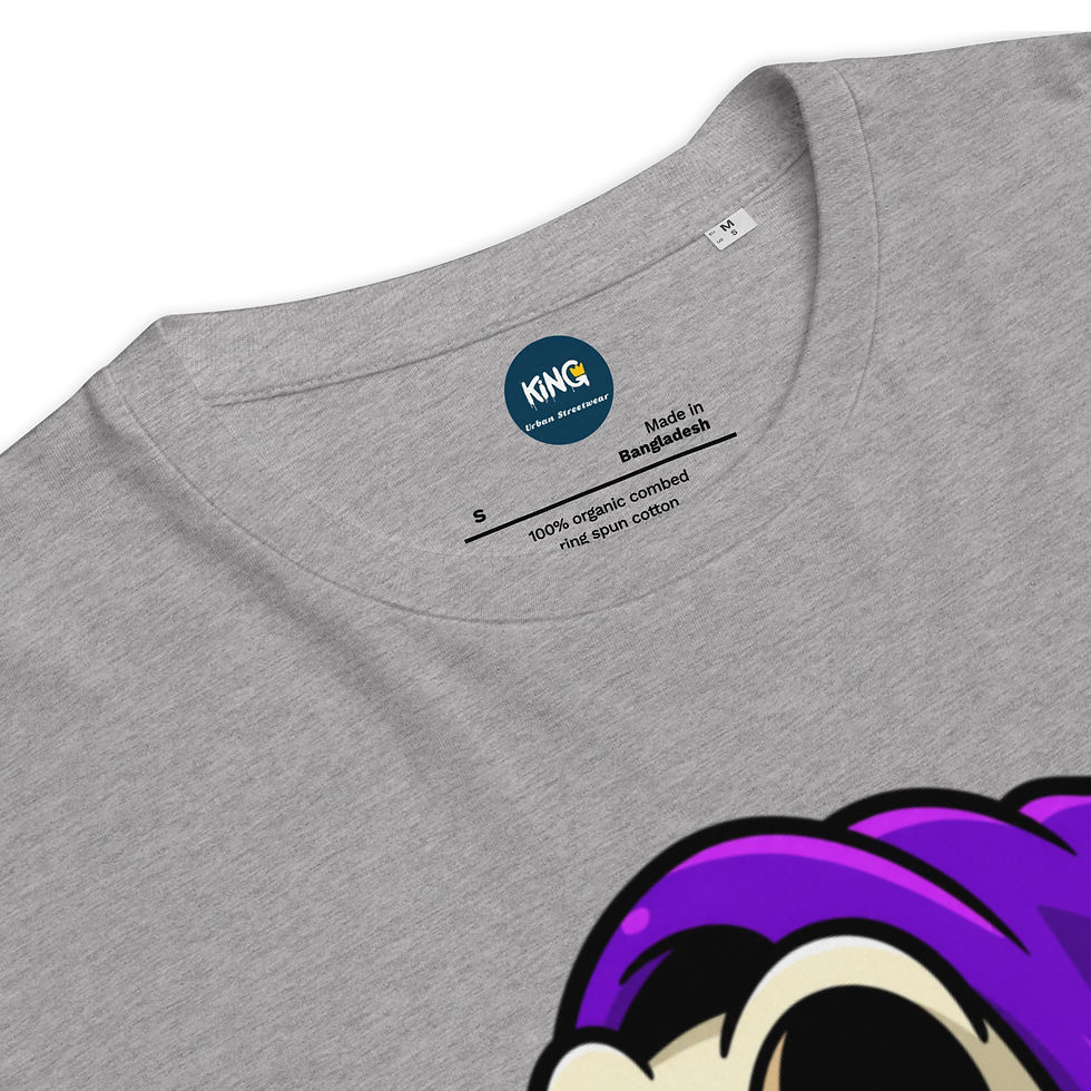 Thumbnail: Men's Eye Of Darkness Grey Organic Cotton T-Shirt