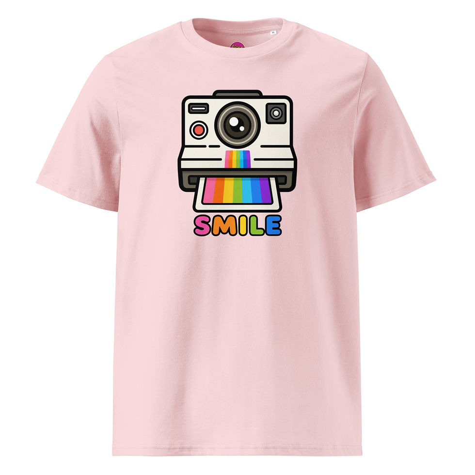 Thumbnail: Women's Smile Organic Cotton Pink T-Shirt
