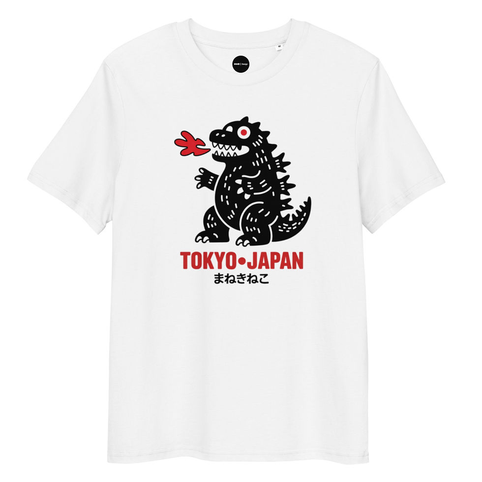 Thumbnail: Men's Tokyo Dragon White Organic Cotton Creator T-Shirt