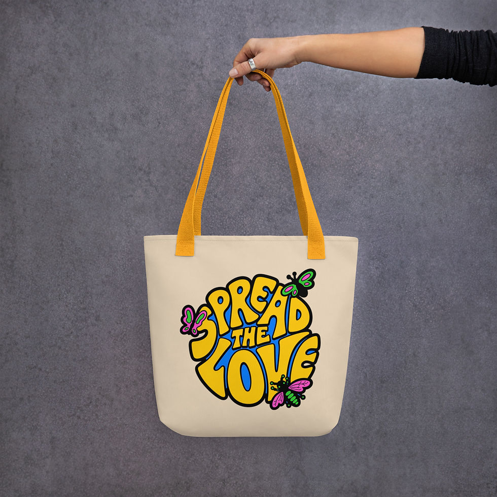 Thumbnail: Reusable Spread The Love Tote Shopping Bag