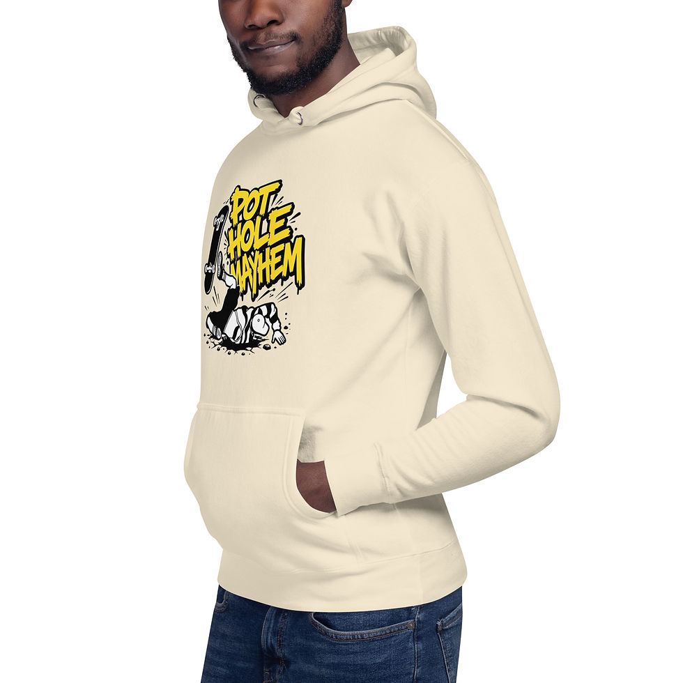 Miniaturbild: Men's Pot Hole Mayhem Beige Pullover Hoodie