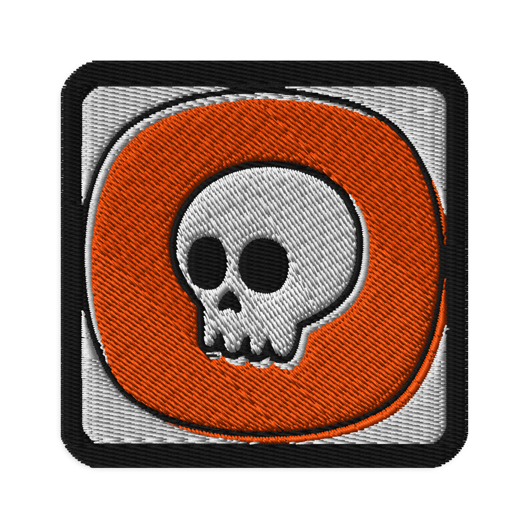 Custom Yellow Skully Embroidered Patch