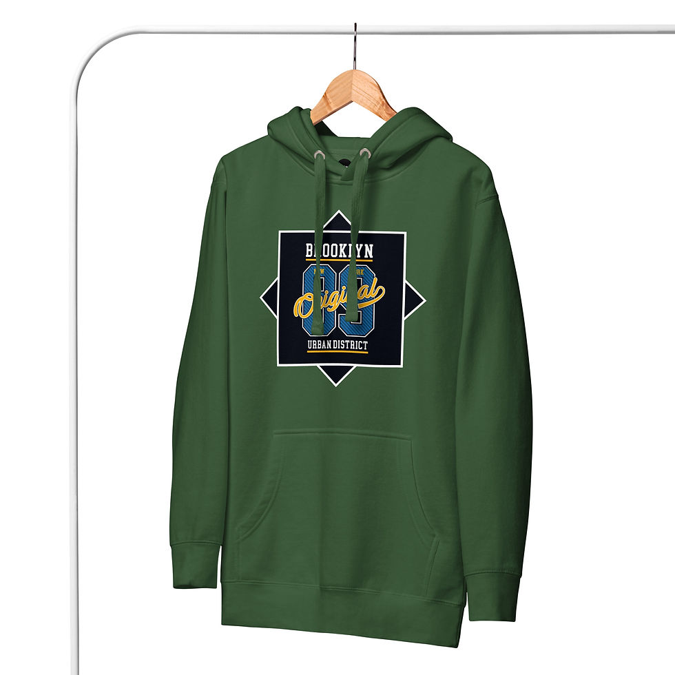 Thumbnail: Women's Brooklyn 89 Forest Green Pullover Hoodie