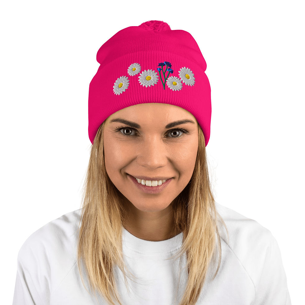 Thumbnail: Women's Pom-Pom Beanie Hat