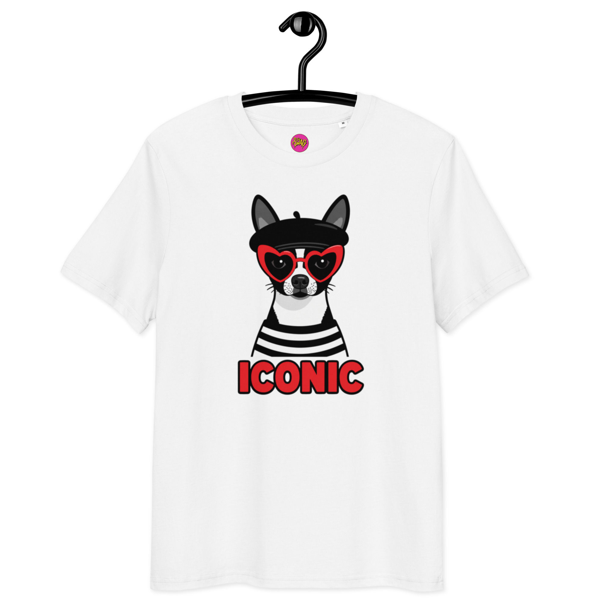 Women's Iconic Dog Organic Cotton White T-Shirt