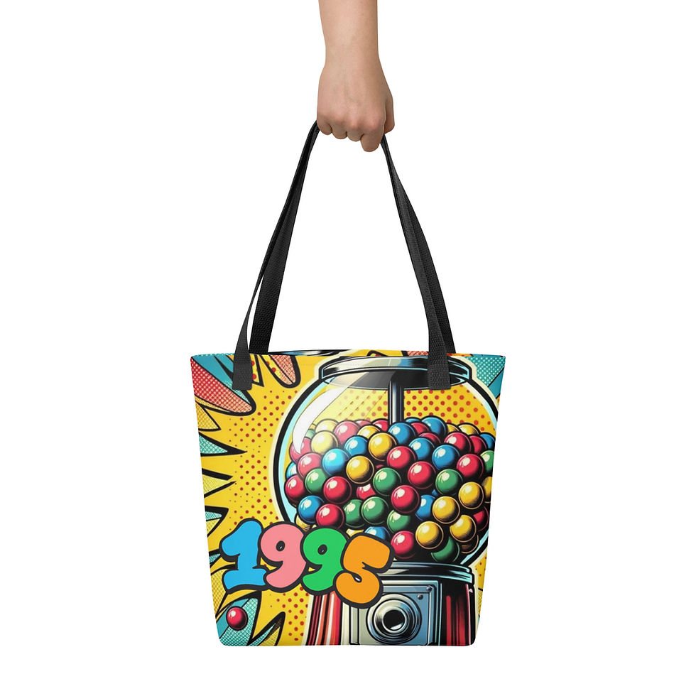 Thumbnail: Reusable Tote Shopping Bag Bubble Gum