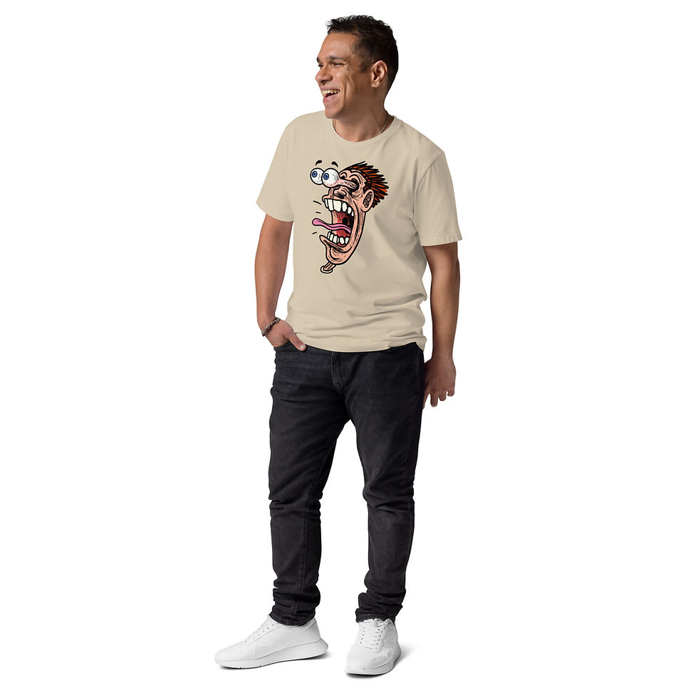 Thumbnail: Men's Urban Eye Pop Beige Organic Cotton T-Shirt