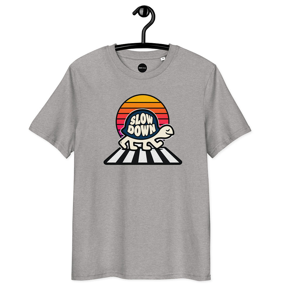 Thumbnail: Men's Retro Snail Grey Organic Cotton T-Shirt