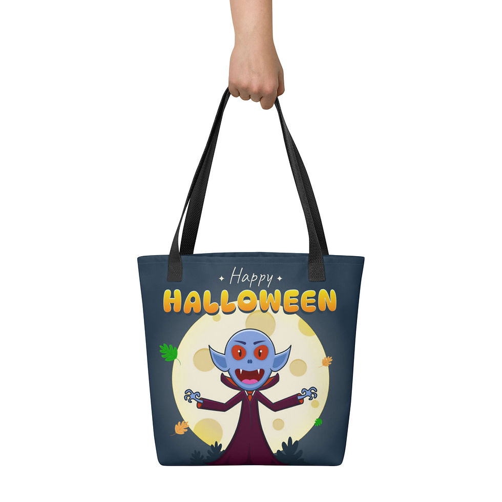 Thumbnail: Reusable Tote Shopping Bag Happy Halloween