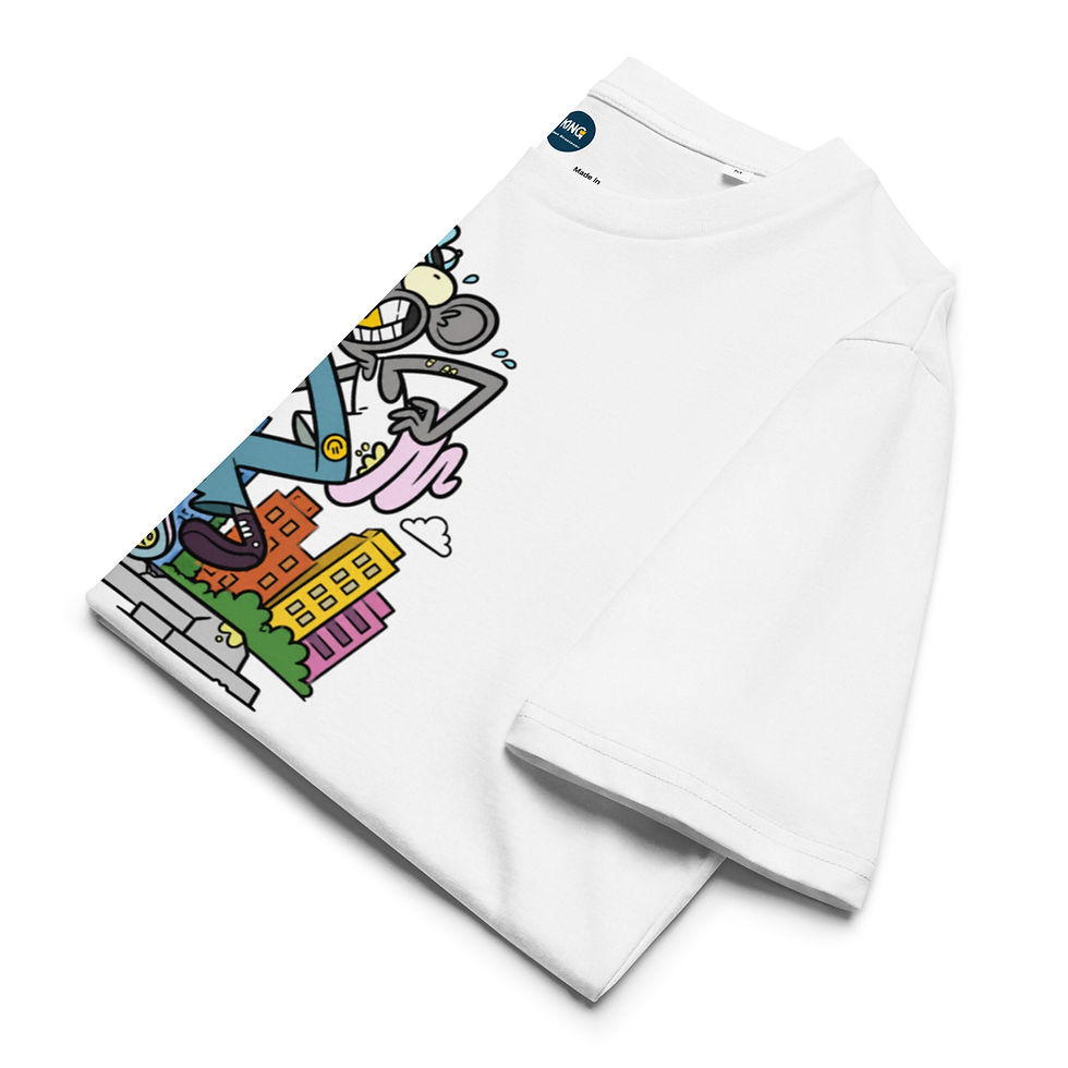 Pikkukuva: Men's Street Rat White Organic Cotton T-Shirt