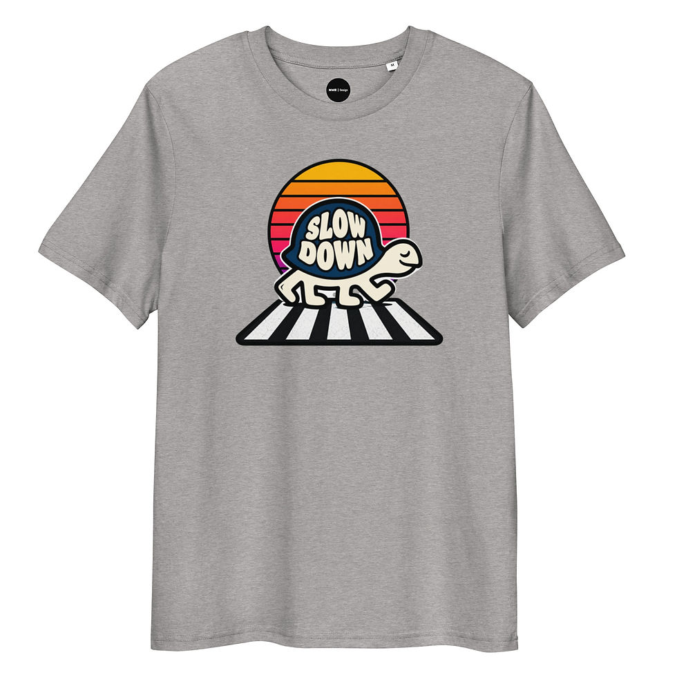 Thumbnail: Men's Retro Snail Grey Organic Cotton T-Shirt