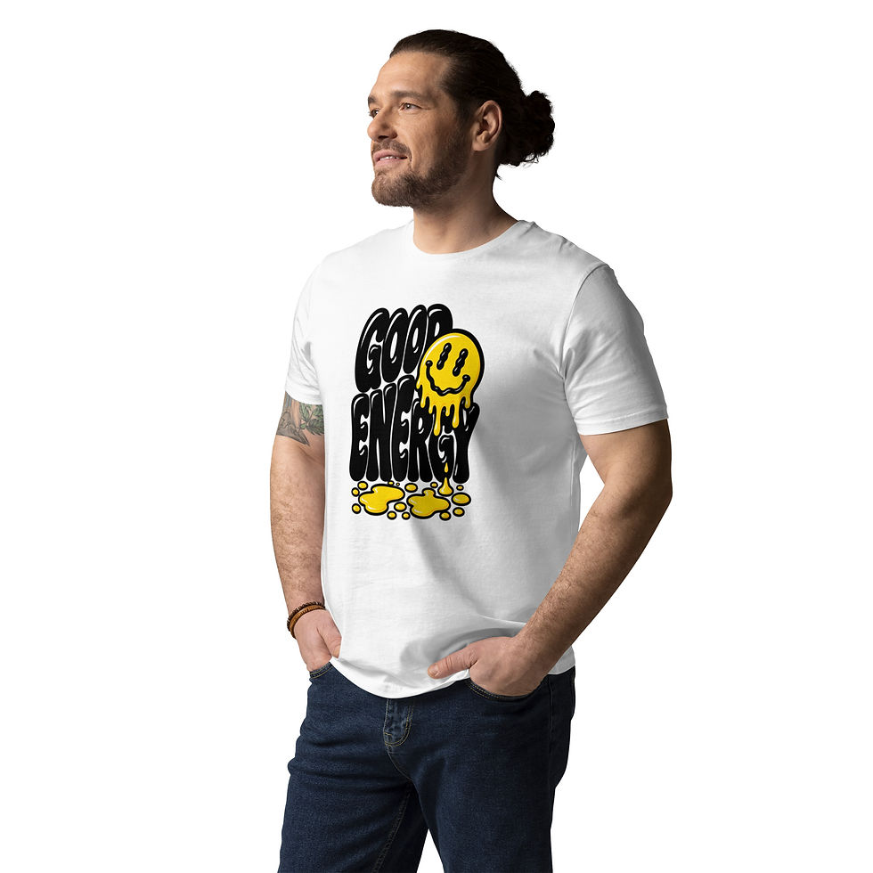 Thumbnail: Men's Good Energy Organic Cotton White T-Shirt