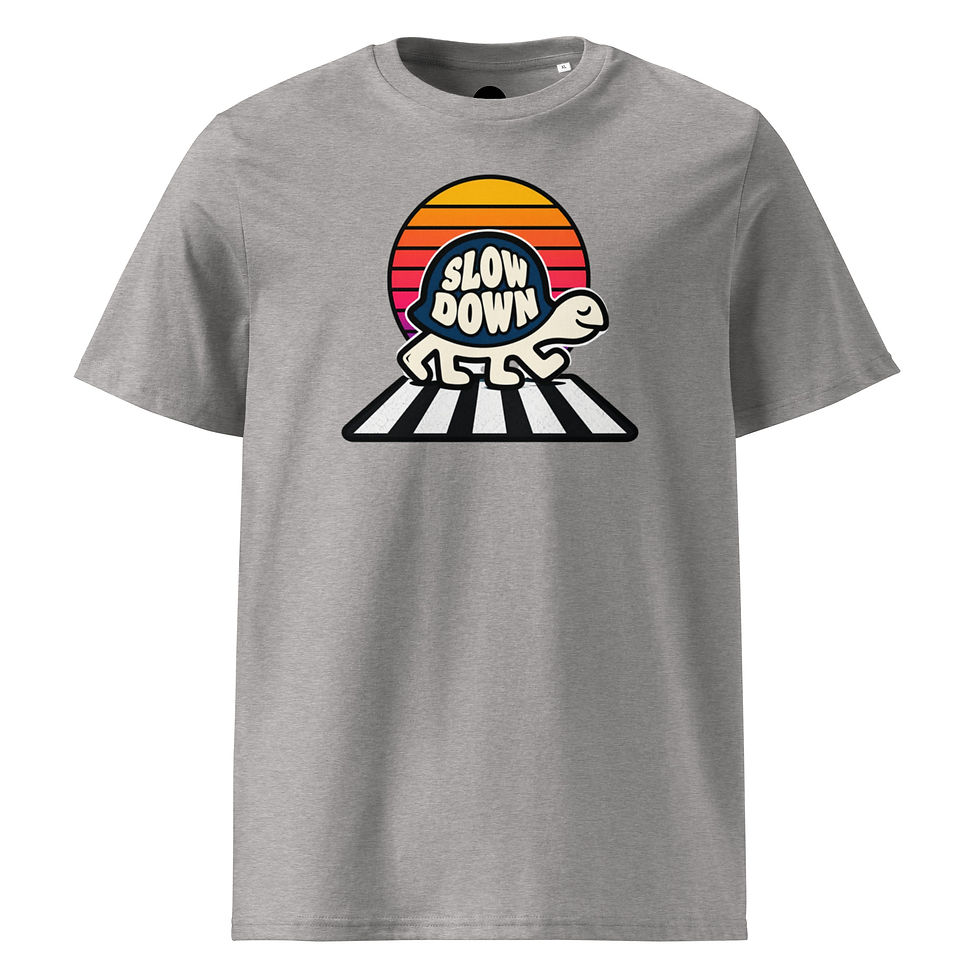 Thumbnail: Men's Retro Snail Grey Organic Cotton T-Shirt
