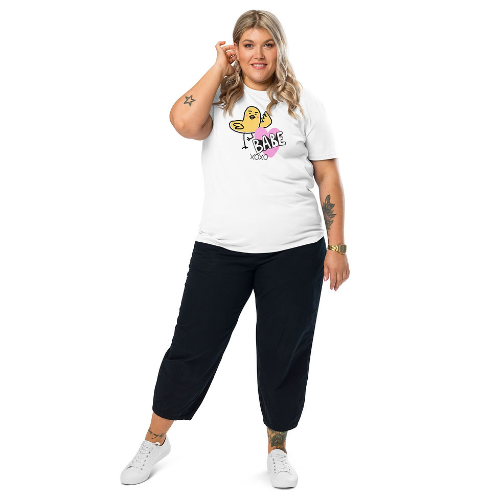 Thumbnail: Women's Babe XoXo White Organic Cotton T-Shirt