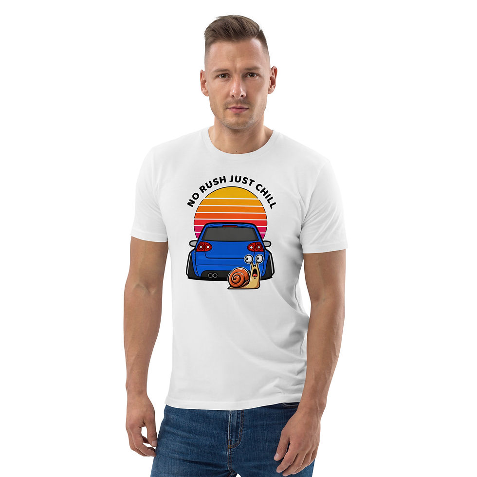 縮圖：Men's Just Chill Organic White Cotton T-Shirt