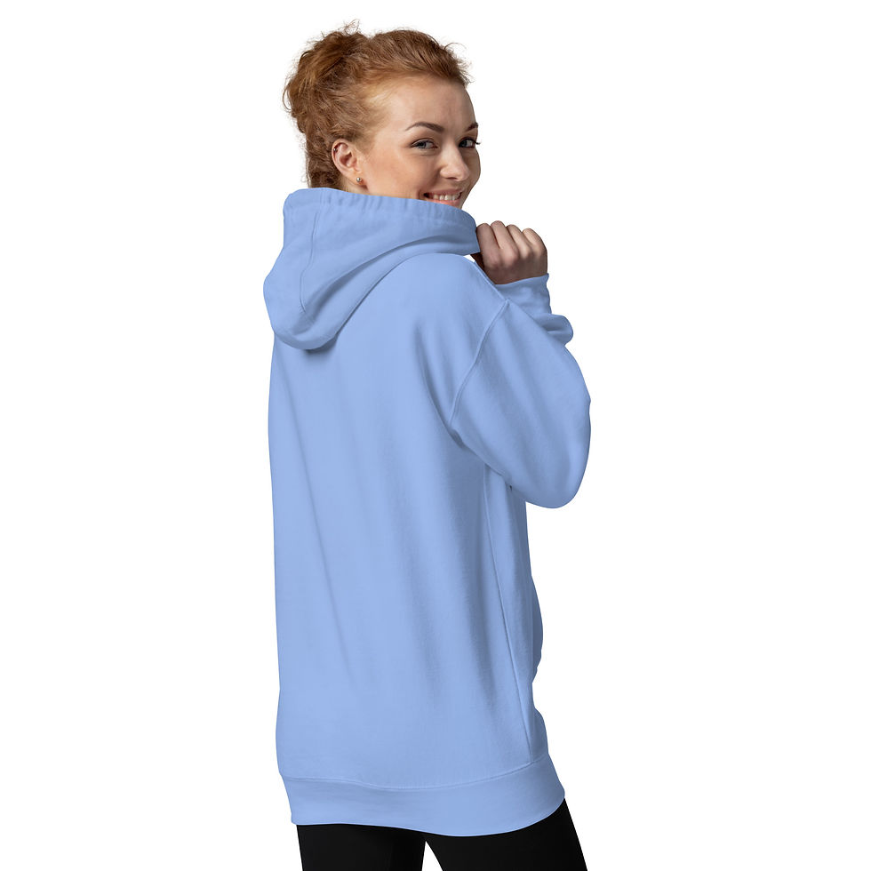 Miniatura: Women's Skull And Roses Baby Blue Pullover Hoodie