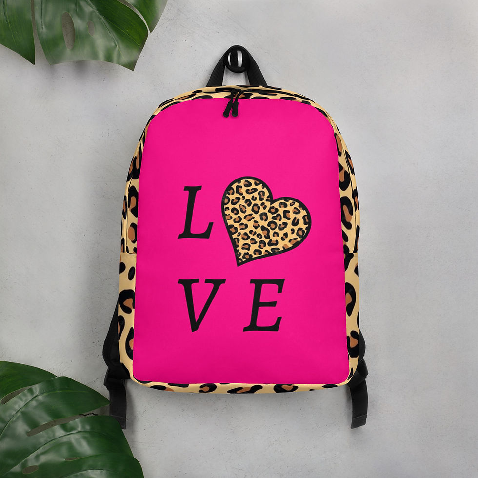 Thumbnail: Woman's All Print Backpack Animal Hot Pink