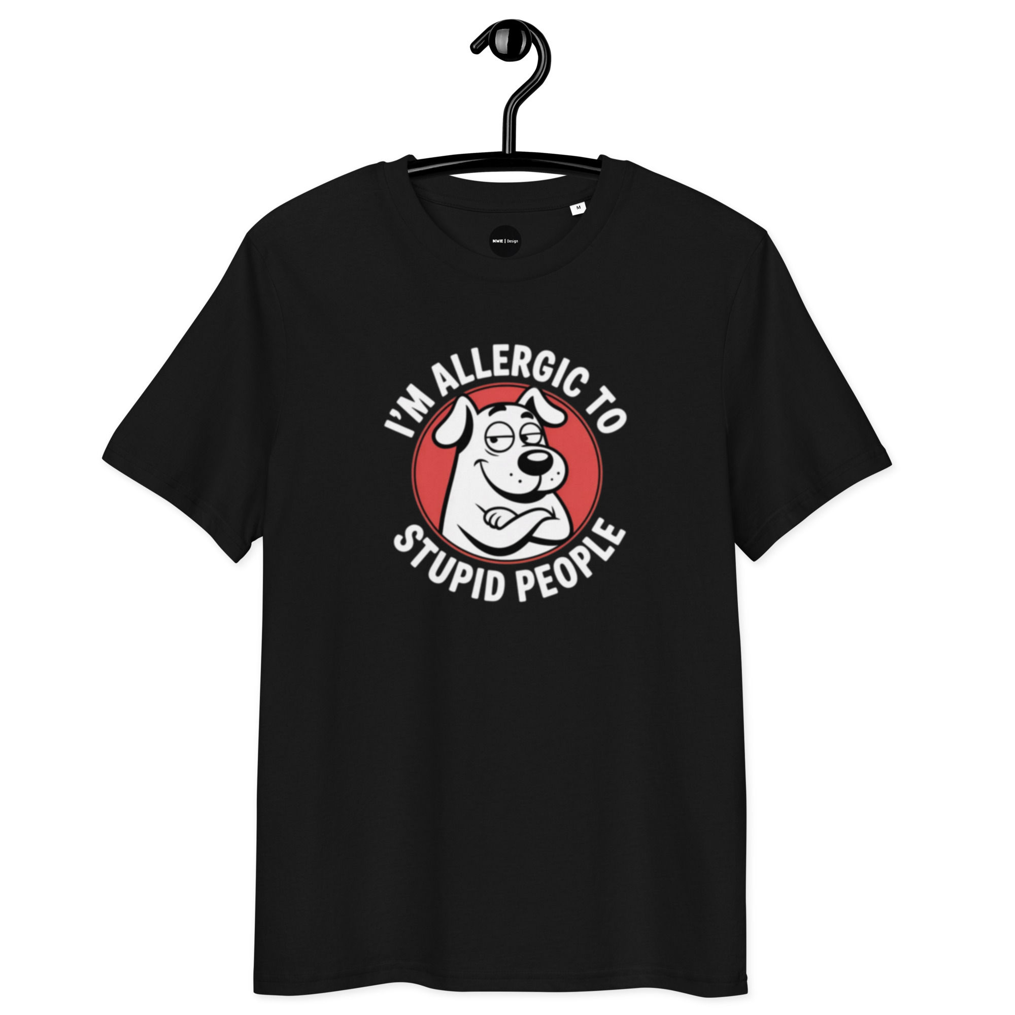 Men's Stupid People Organic Cotton Black T-Shirt