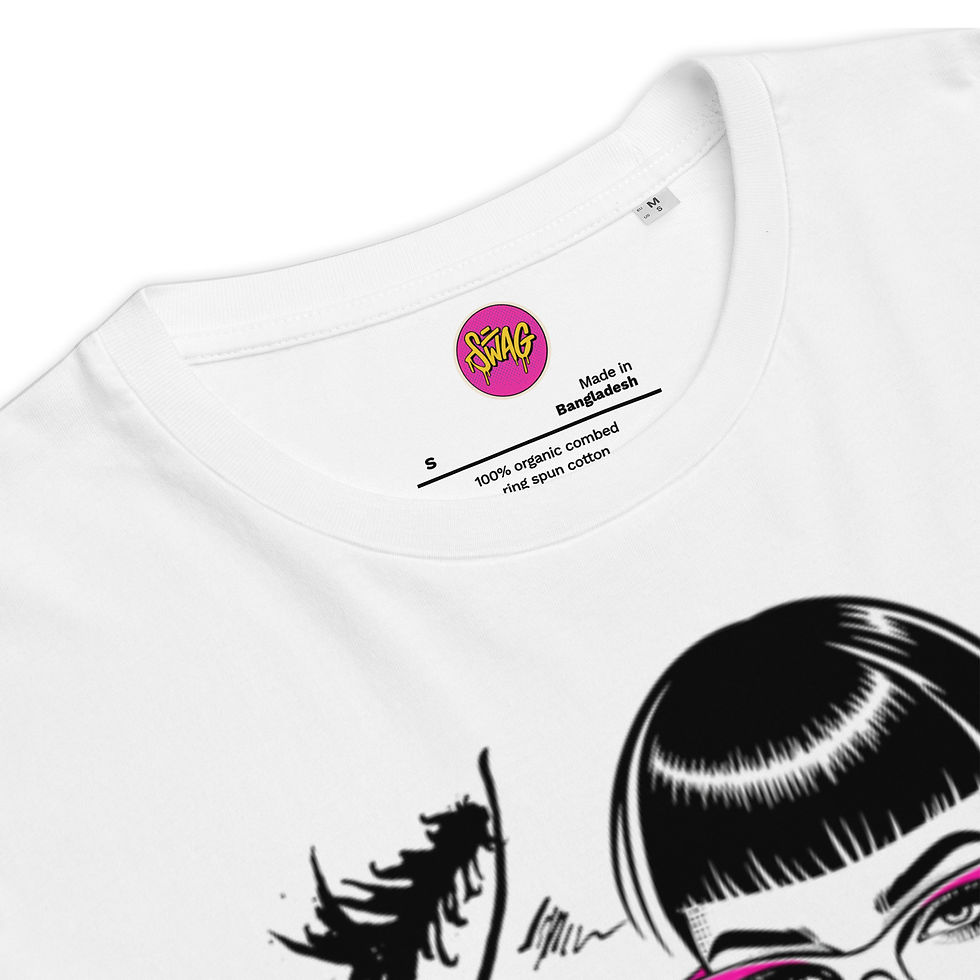 Thumbnail: Women's Pink Code White Organic Cotton T-Shirt