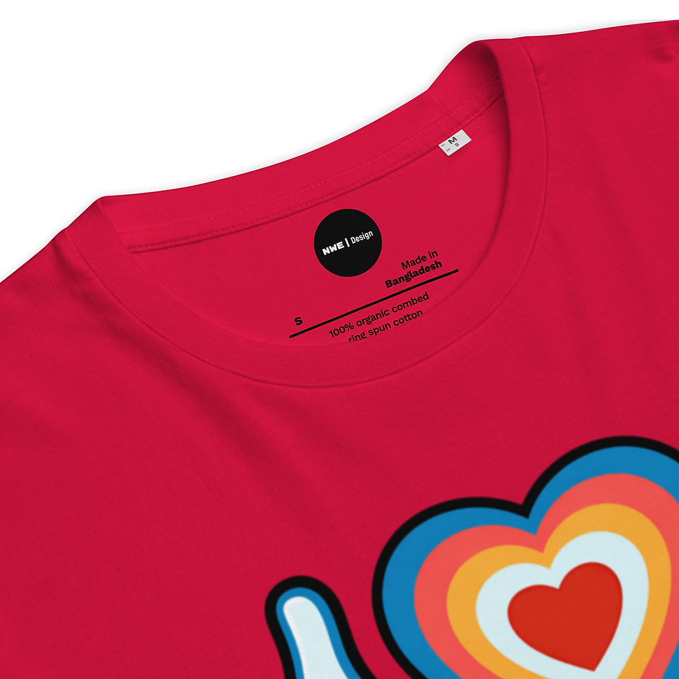 Thumbnail: Women's Love The 60s Red Organic Cotton T-shirt