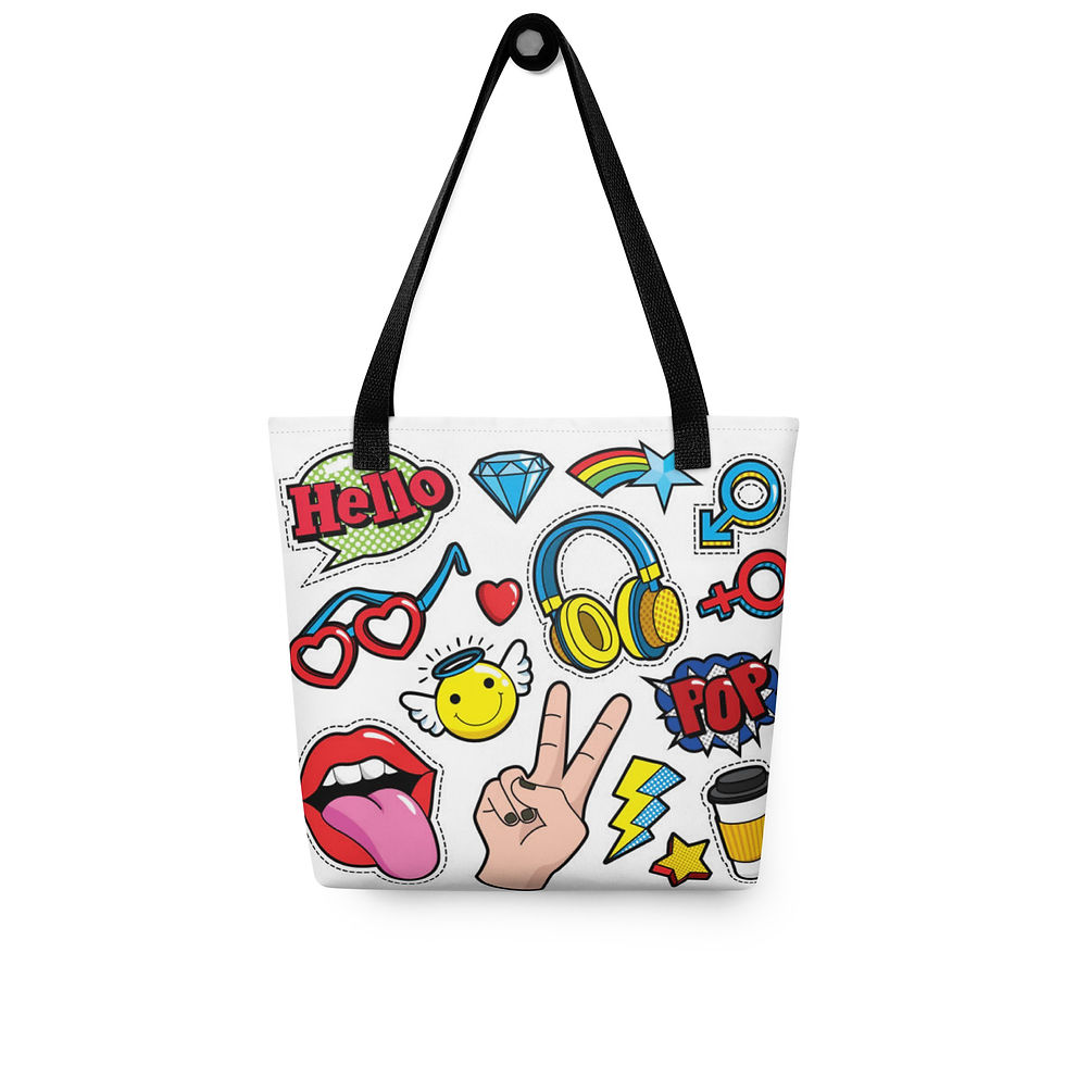Thumbnail: Reusable Tote Shopping Bag Pop Art Mood