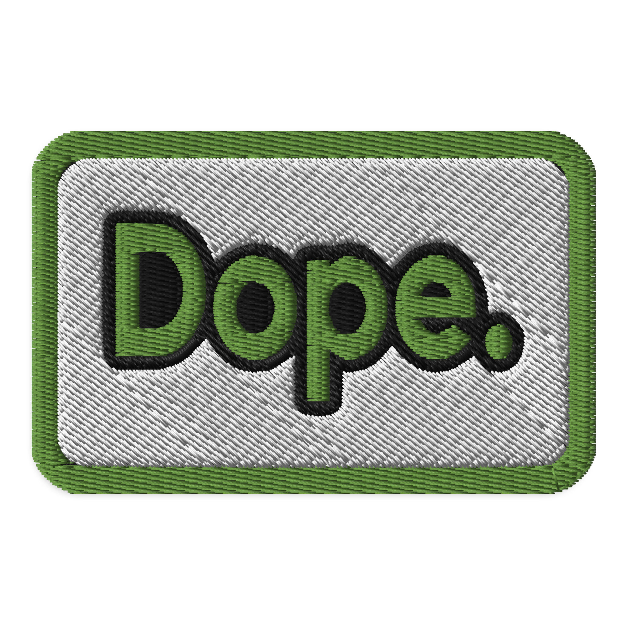 Custom Green Dope Embroidered Patch