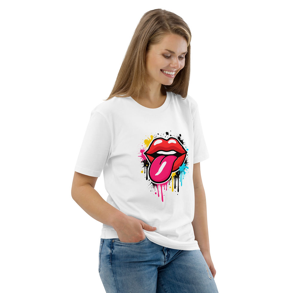 Thumbnail: Women's Urban Lips White Organic Cotton T-Shirt