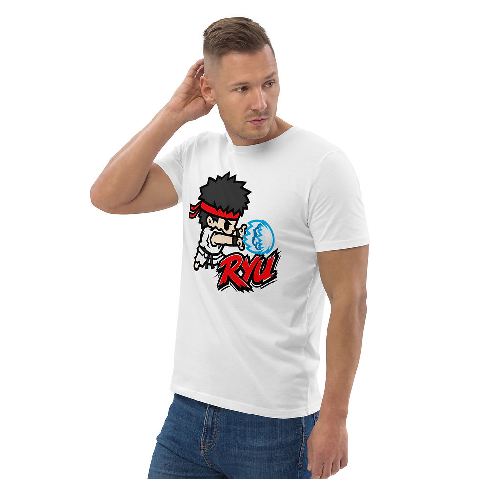 Thumbnail: Men's Ryu White Organic Cotton T-Shirt