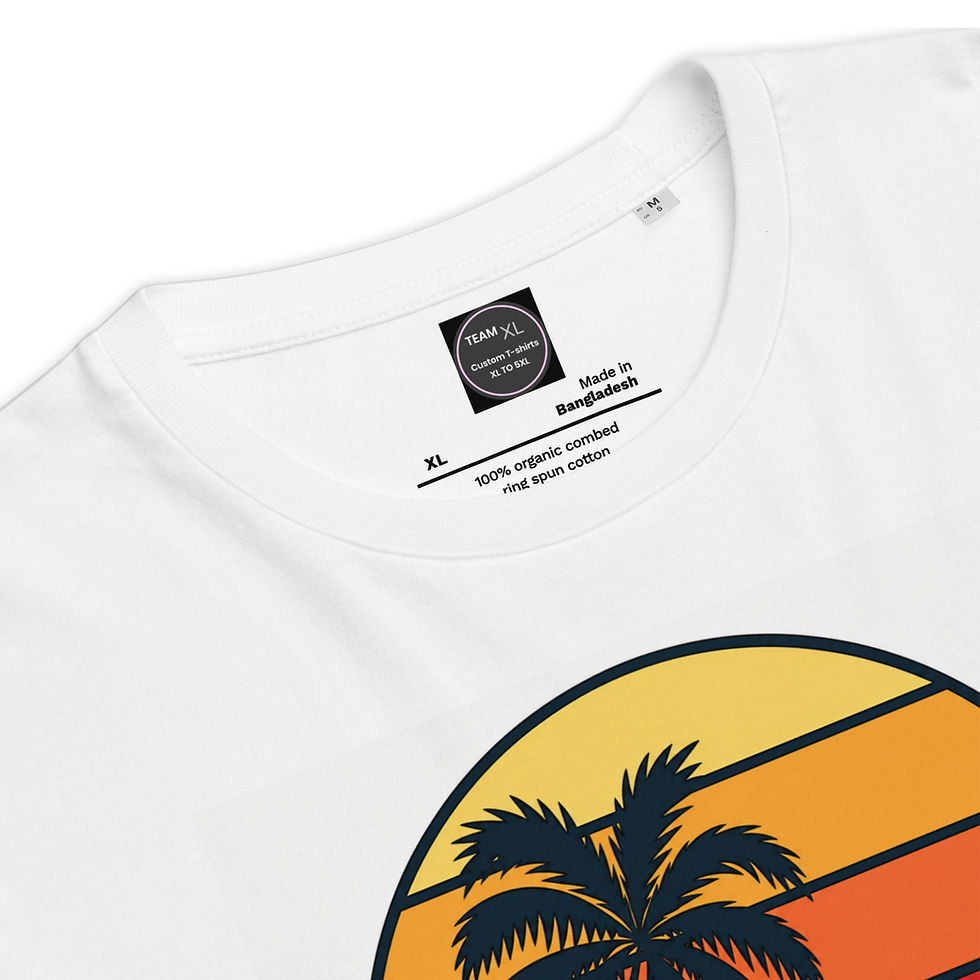 Thumbnail: Men's Hawaii Beach White Organic Cotton T-Shirt