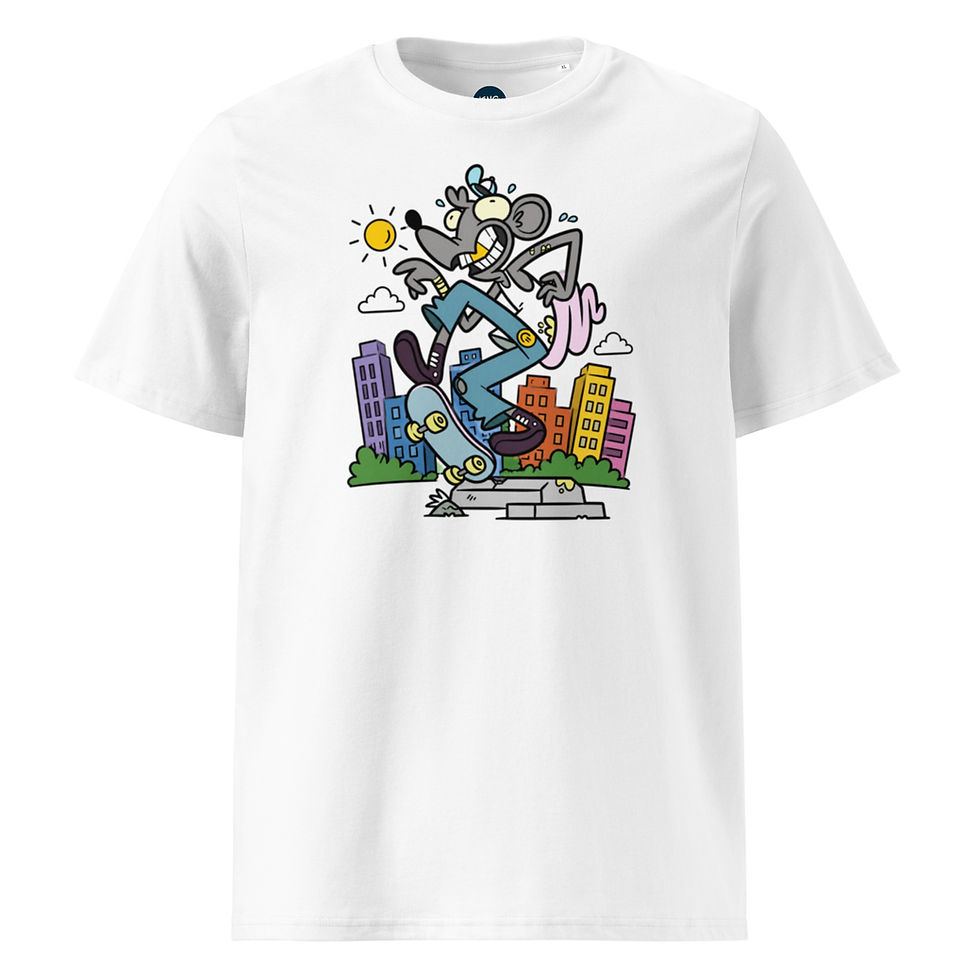 Thumbnail: Men's Street Rat White Organic Cotton T-Shirt
