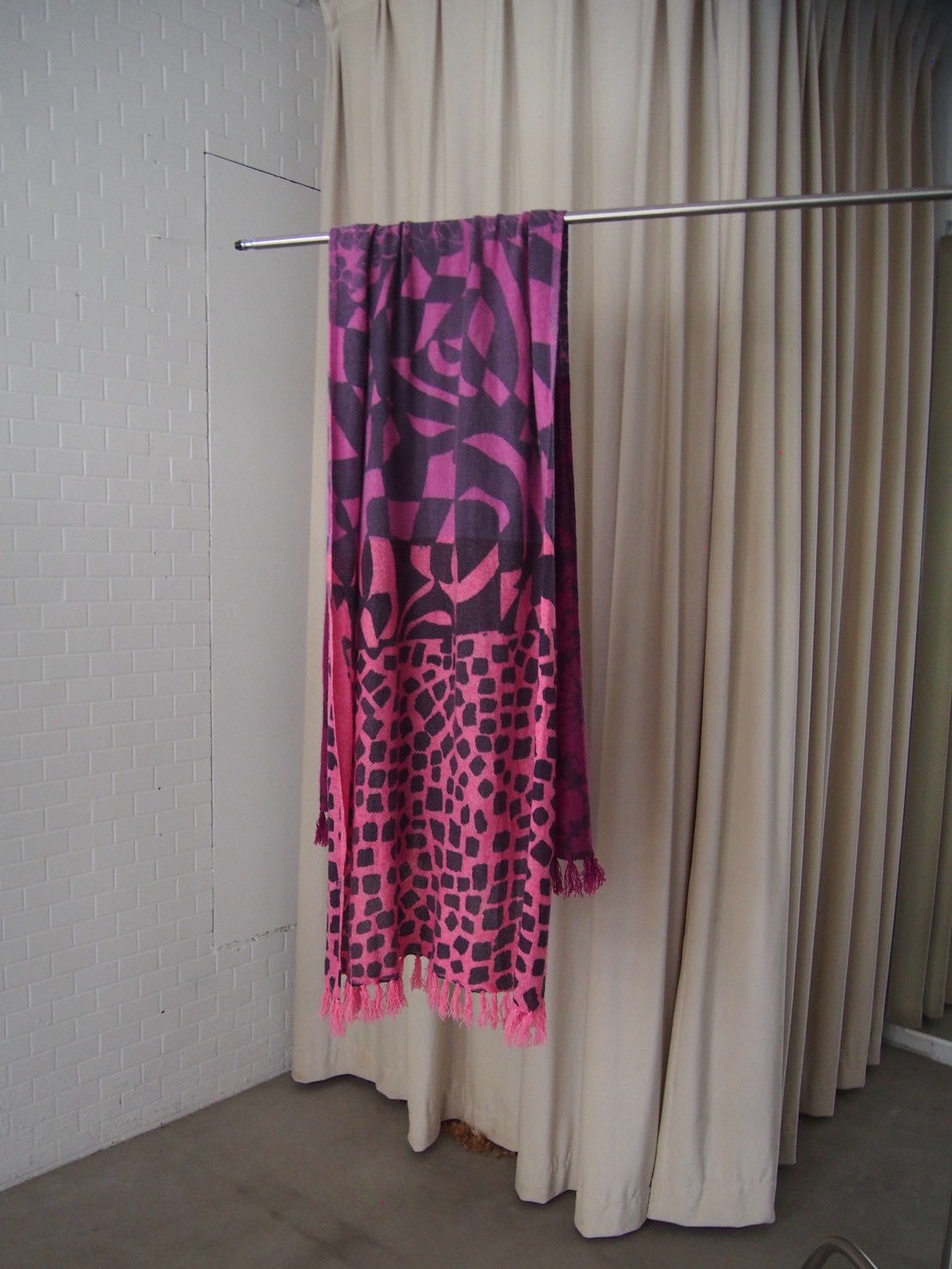 Hand print large scarf