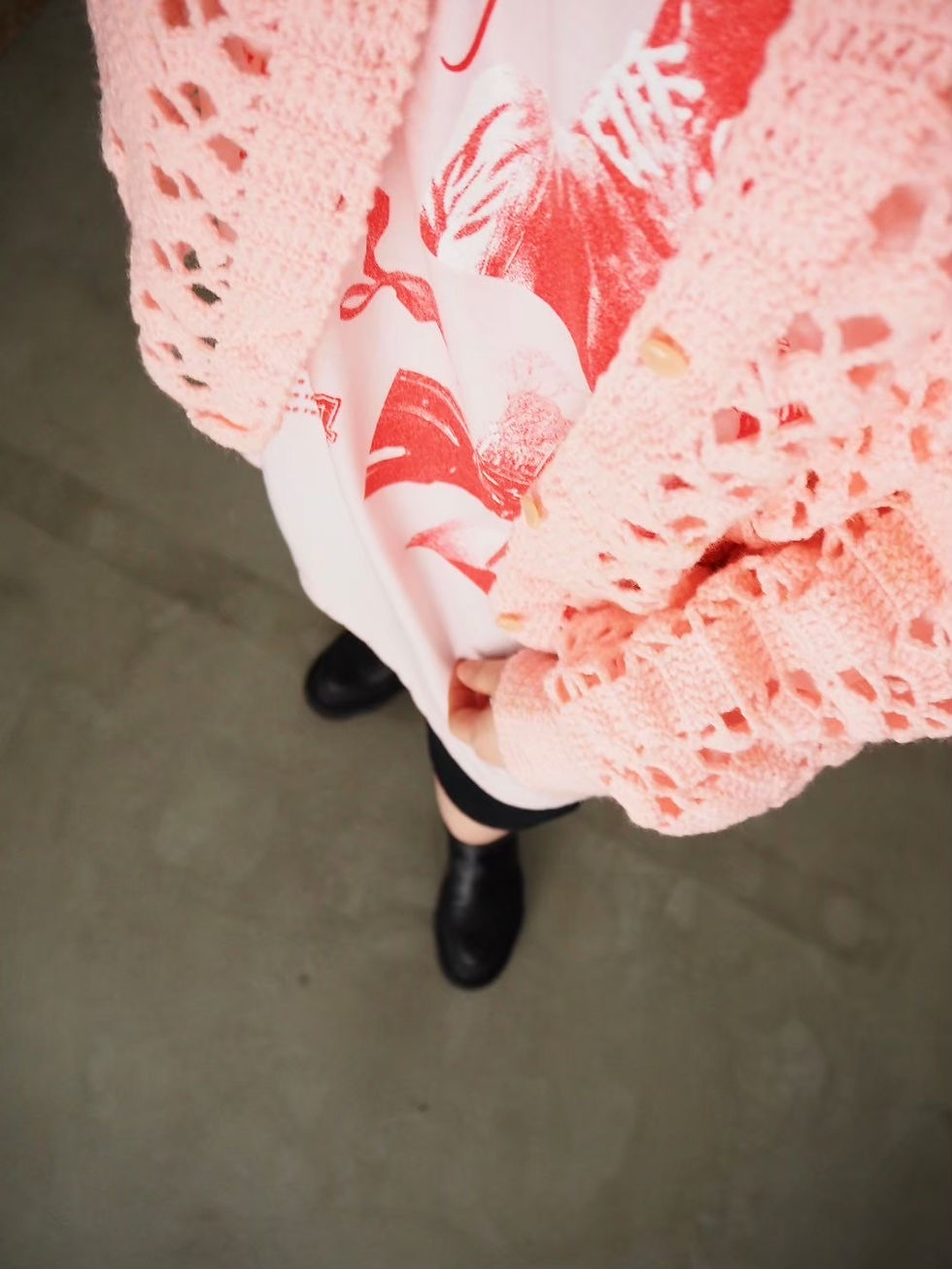 サムネイル： frill collar crochet cardigan