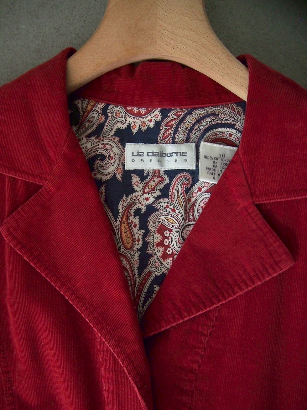 Thumbnail: Corduroy Front-Opening Dress