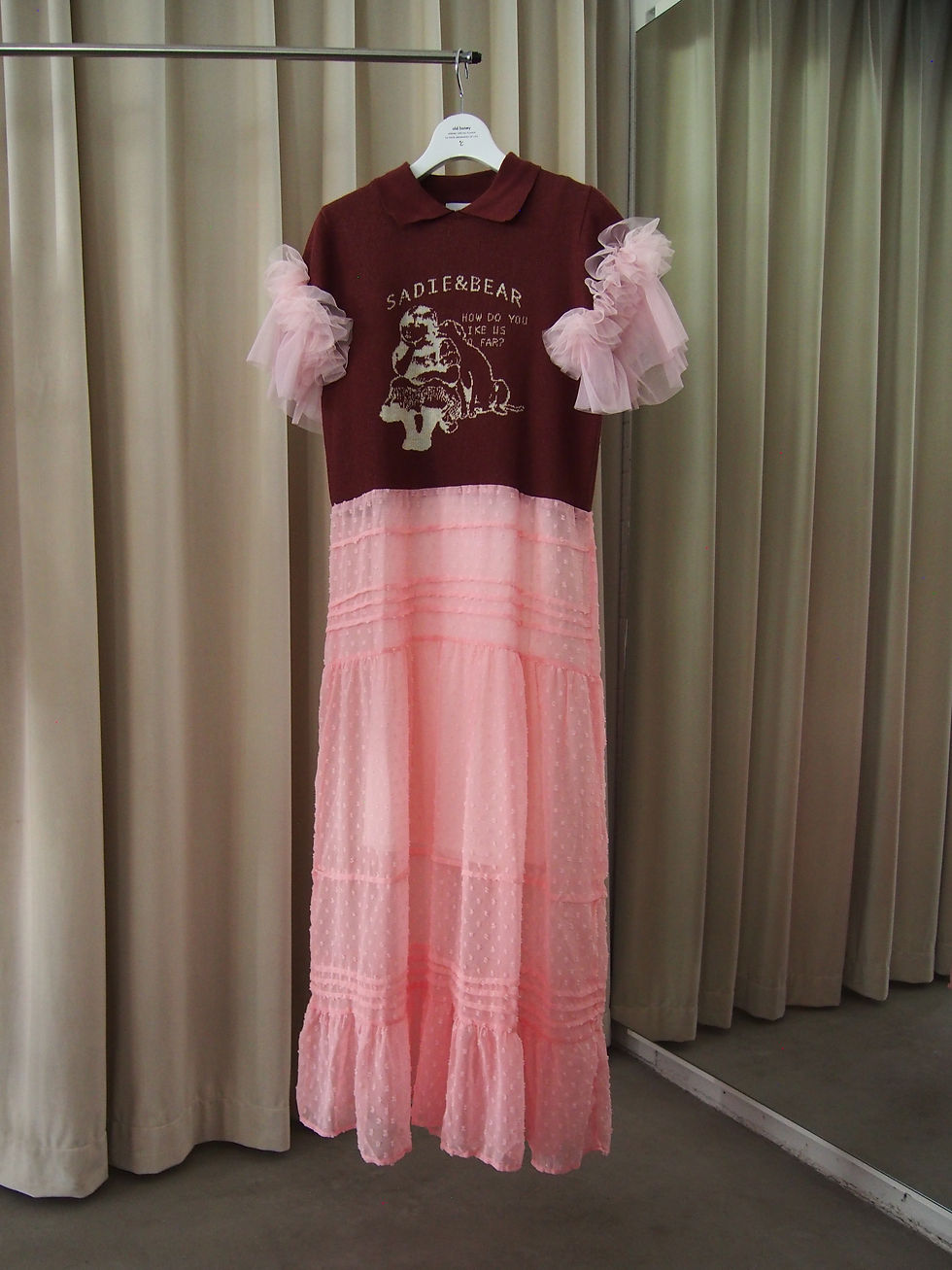 【Pre-Order】 68℃ dress / brown×pink