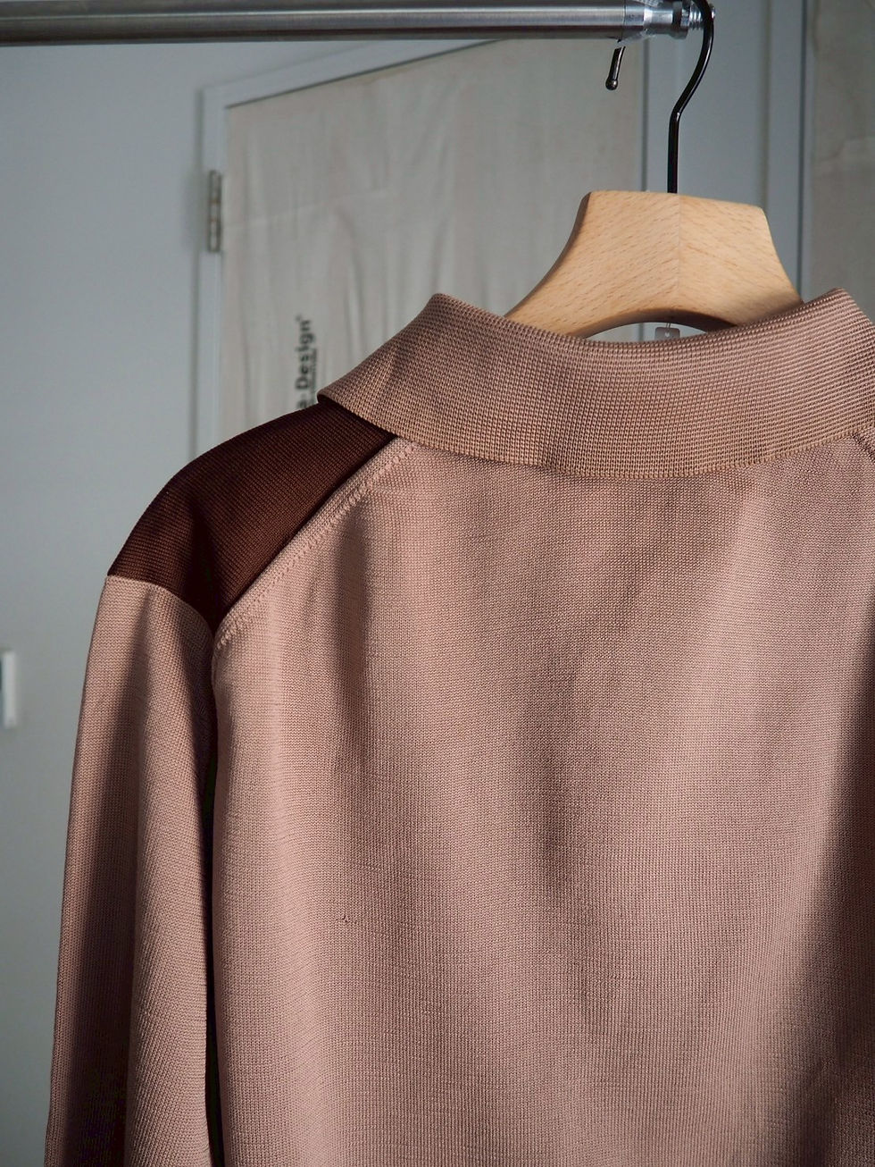 サムネイル： halfzip knit / brown