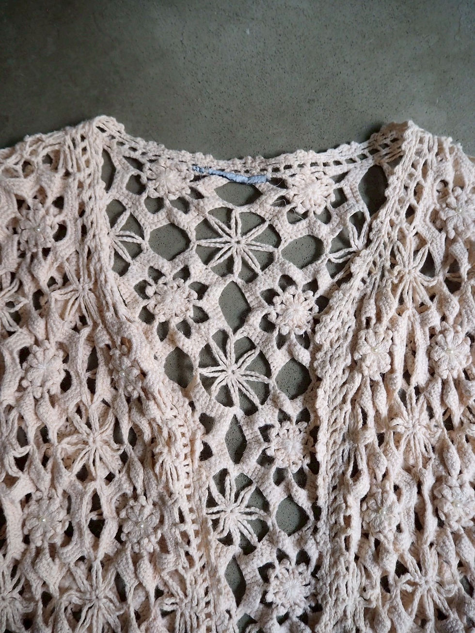 サムネイル： flower chochet cardigan