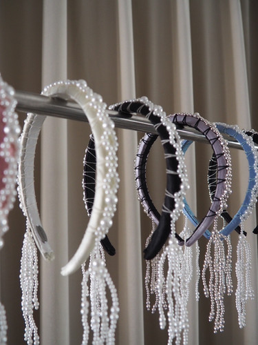 81℃ headband / black × white pearl | Eight-One