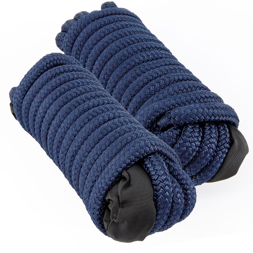 5/8" inch x 25' Foot Double-Braided Nylon Dock Lines Chafe Protected 24" Eye