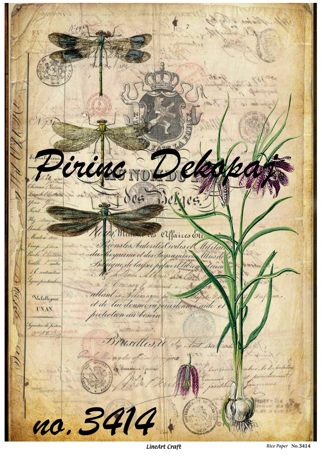 LİNEART PİRİNÇ DEKOPAJ 3414