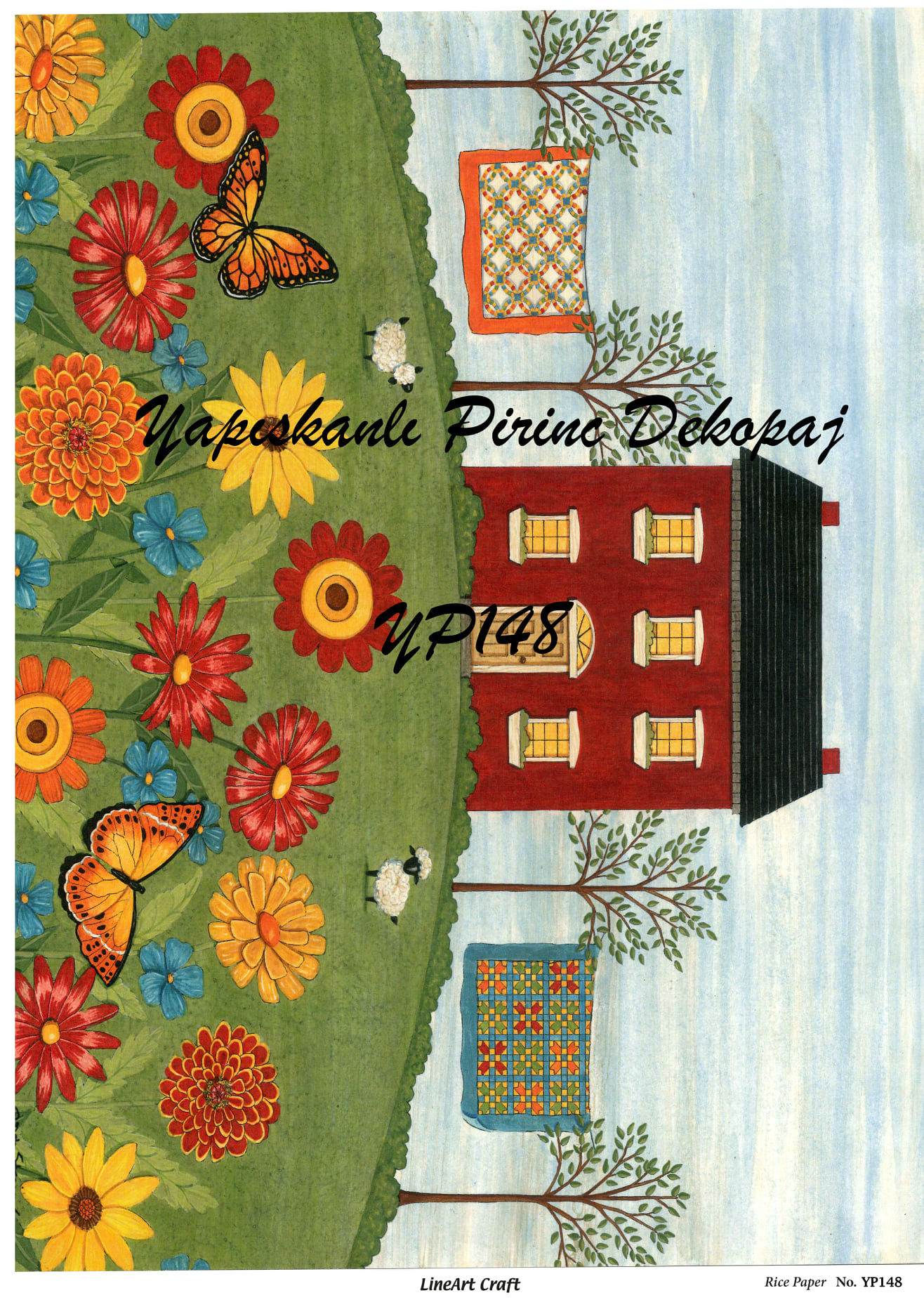 LİNEART YAPIŞKANLI PİRİNÇ DEKOPAJ YP148