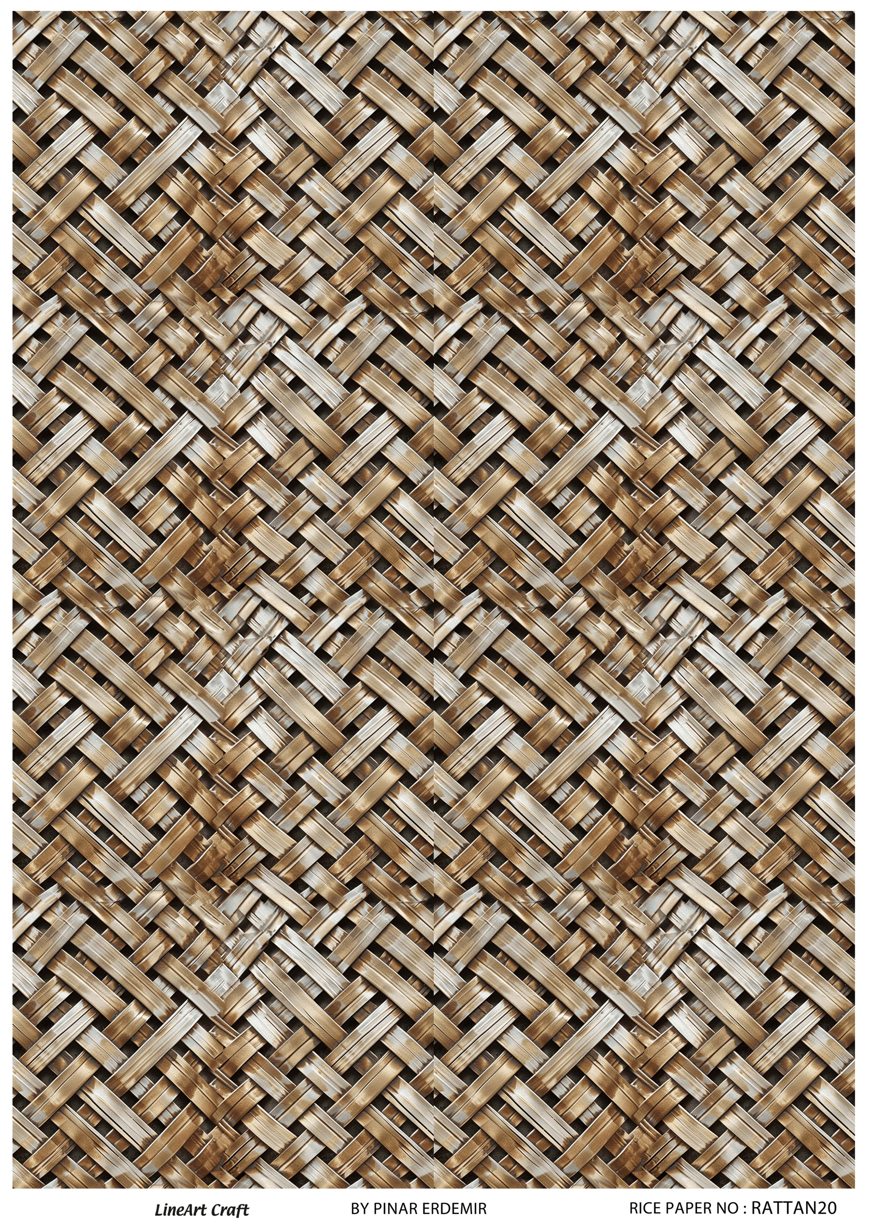LİNEART  PİRİNÇ DEKOPAJ RATTAN20