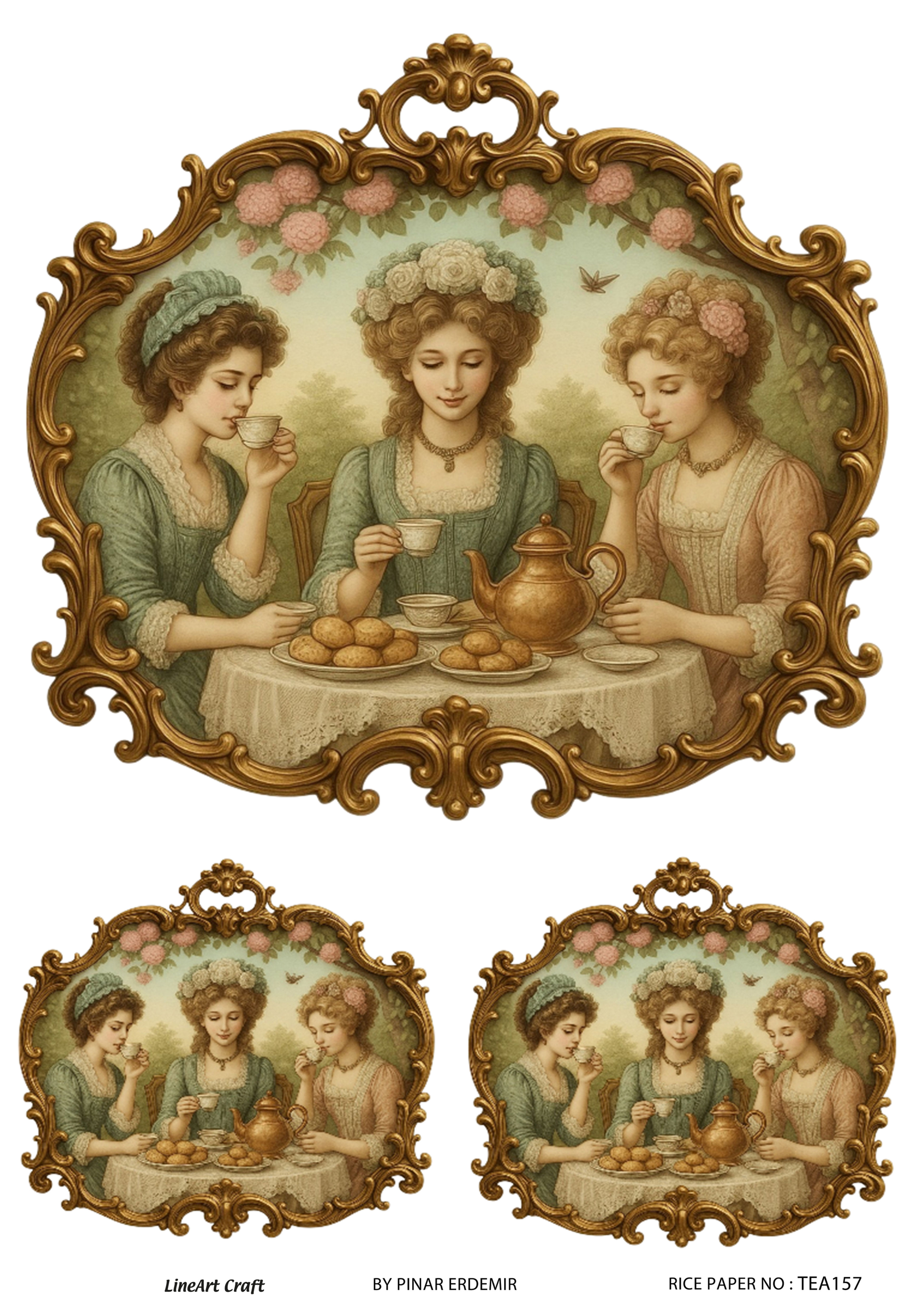LİNEART PİRİNÇ DEKOPAJ TEA157