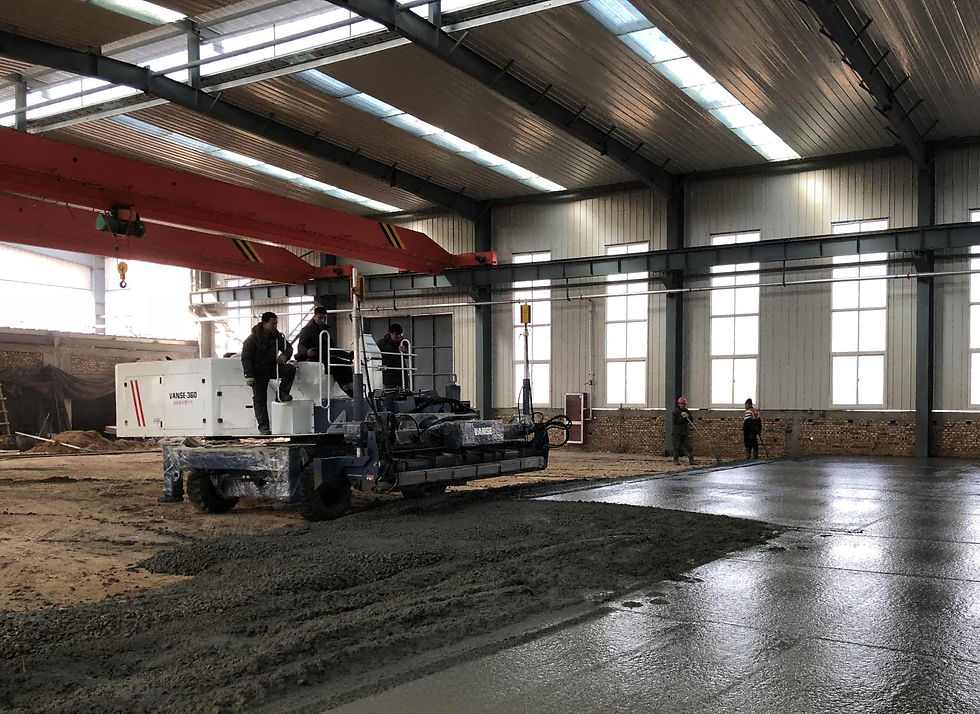 Typical macro-synthetic fiber reinforced concrete (FRC) applications include industrial fl