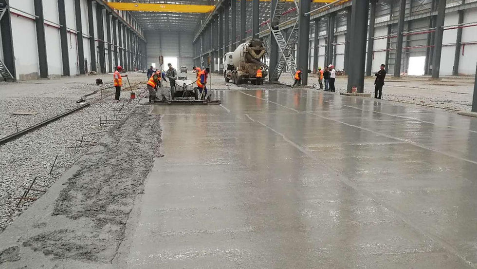 Factory flooring using Crimped Steel Fibres is under construction.jpg
