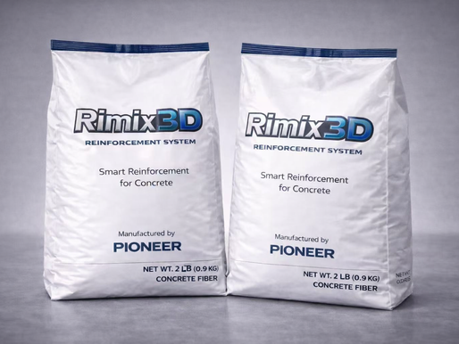 Rimix3D concrete fiber reinforcement for superflat industrial concrete floors and warehouse slabs.