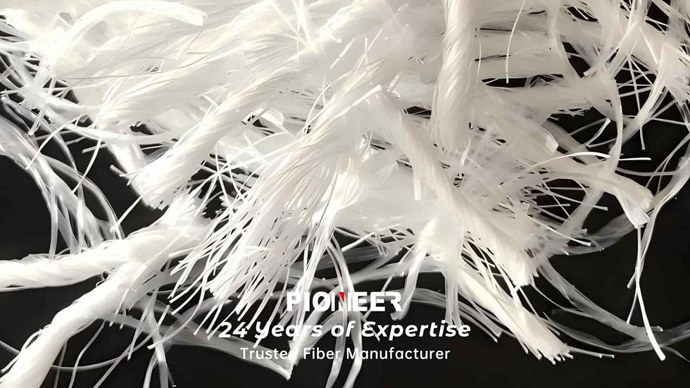 PIONEER HTM Twisted macro synthetic fiber bundle expanding for high concrete flexural toughness
