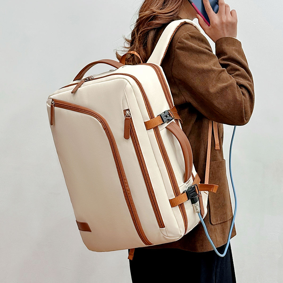 Backpack Unisex New Simple Business Computer Backpack Outdoor Large Capacity Tra
