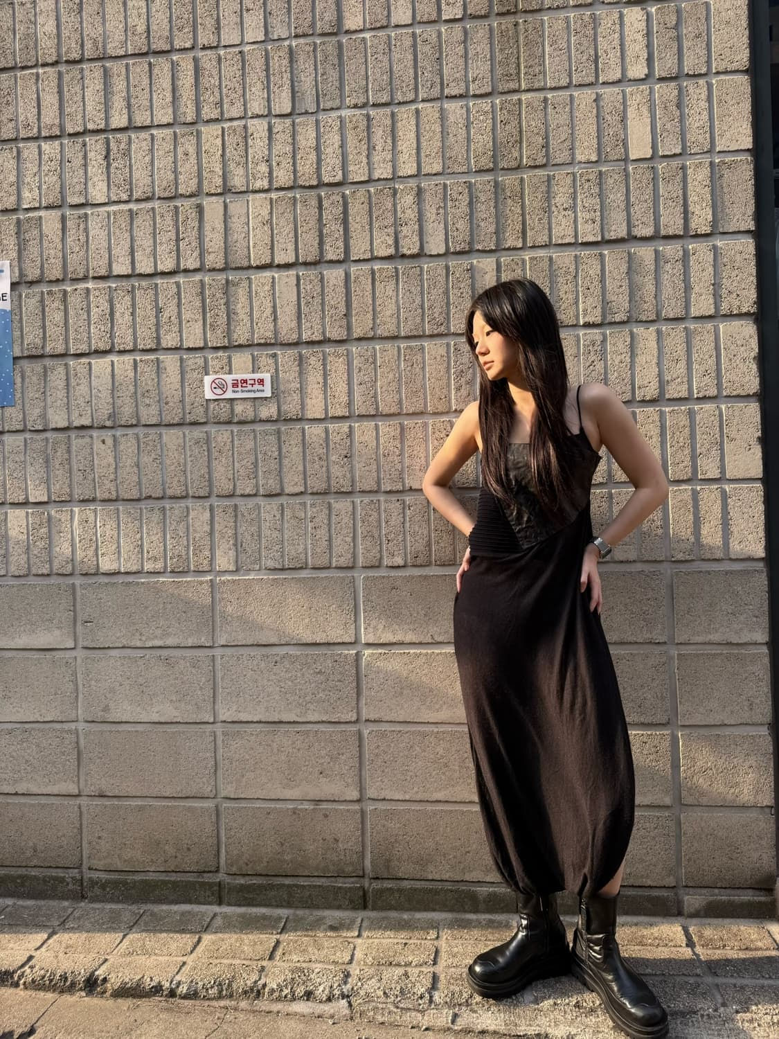 Rick Owens leather & Cashmere one piece & skirt pant